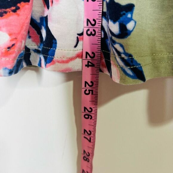 SHEIN Curve 3XL Tank Top Floral Green Blue Pink - Picture 3 of 7